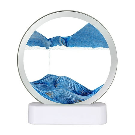 

FENGYIKEJI Night Light Bedside Sand Art Picture Color Changing Quicksand Lamp 3D Deep Sea Sandscape Night Light 360°Rotating Sand Art Liquid Motion Decor with Remote Control