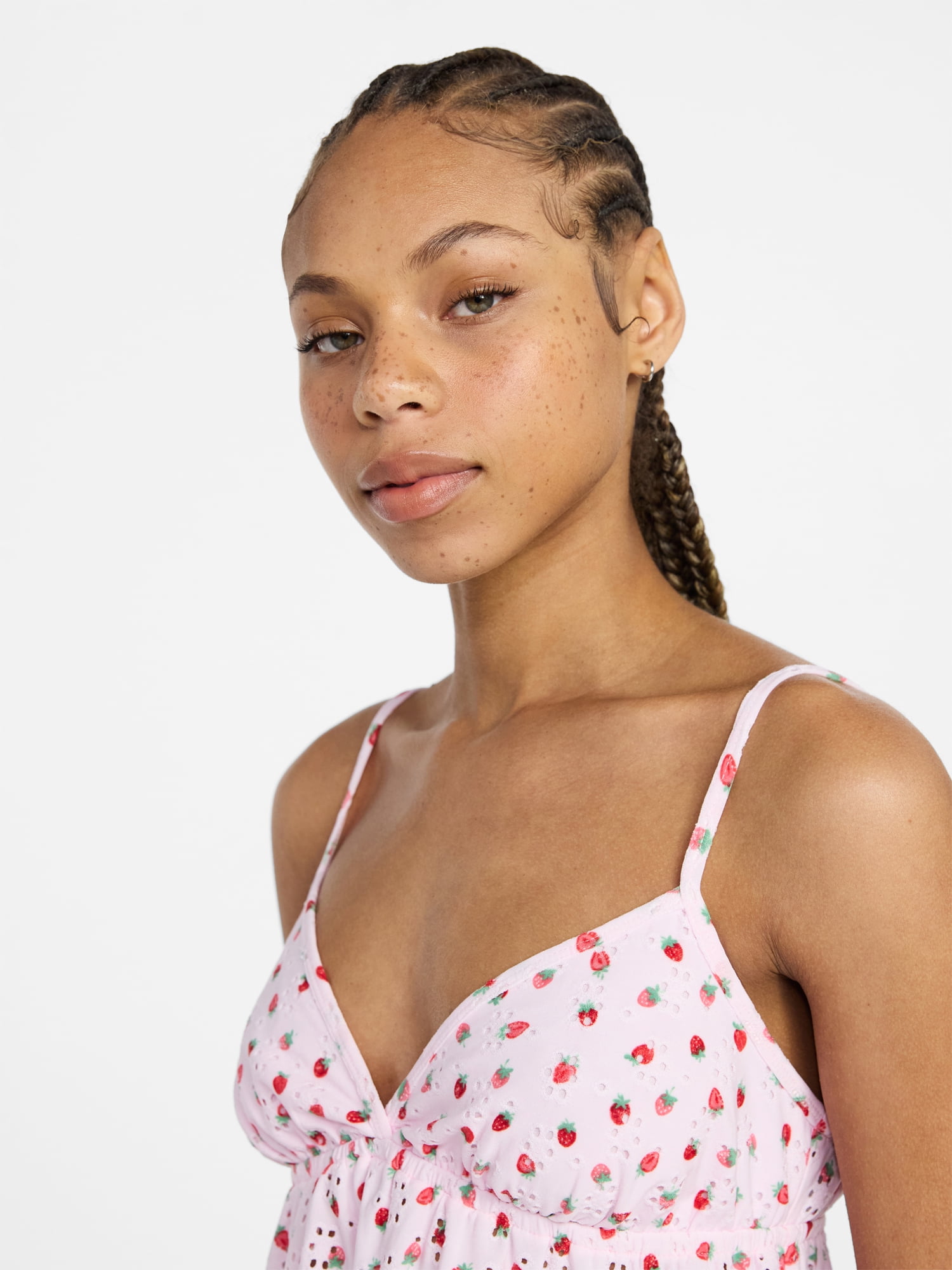 No Boundaries Eyelet Cami and Pants Sleep Set, 2-Piece, Women's XS-XXL
