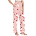 thumbnail image 2 of Dailycode Women's Pajama Pants Wide Leg Lounge Pj Bottoms With Pockets Cute Chicken with Cherry, 2 of 7