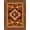 Brown Multi, Pattern 2, variant on ODIKA Lone Southwestern Distressed Border Cowboy Motif Aztec Vintage Flowing Dynamic Non-Slip Chair-Friendly for Dining Room, Large Office, Lounge