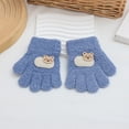 thumbnail image 2 of REDARER Floral Bear Pattern Kids Winter Warm Insulated Five Finger Mittens for Boys Girls Toddler Cold Weather,Size:1-3 Years, 2 of 4