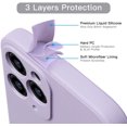 thumbnail image 4 of Case with Protection Camera Lens Liquid Silicone for iPhone 11 Pro Max Case Gel Rubber Shockproof Case Full-Body Protection Soft Anti-Scratch Microfiber Lining 6.5 inch (Taro Purple), 4 of 7