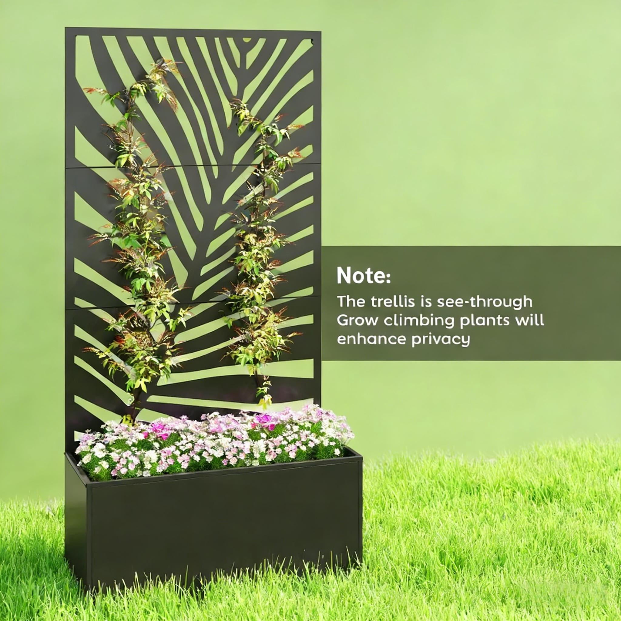 Outdoor Raised Garden Bed Metal Planter Box