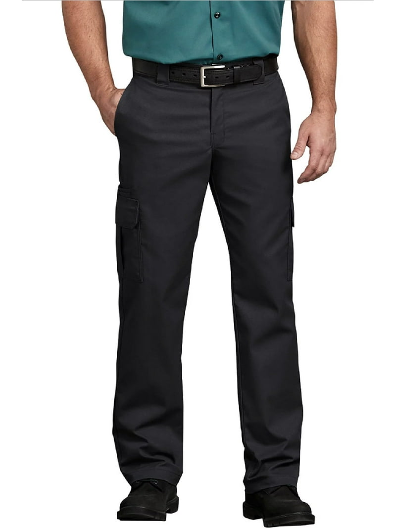 Dickies Pantaloni Cargo Uomo Regular Fit, Nero, Vita 36, Lunghezza 30, Tessuto Elasticizzato FLEX