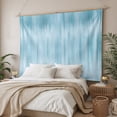 thumbnail image 3 of Teal Blue Large Tapestry for Bedroom Wall Hanging Tapestry, Modern Abstract Art Ombre Striped Ceiling Backdrop Tapestries Poster Blanket Wall Decor for Teens Room Living Room Dorm 85" x 90", 3 of 8