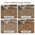 thumbnail image 7 of ODIKA 8'x10' Ultra-Soft Area Rug, Wood Grain Tree Ring Nature Art With Rustic Stump Motif Vintage Flowing Dynamic None Washable, Bare feet friendly, Silk-Touch for Bedroom, Under Sectional, 7 of 7