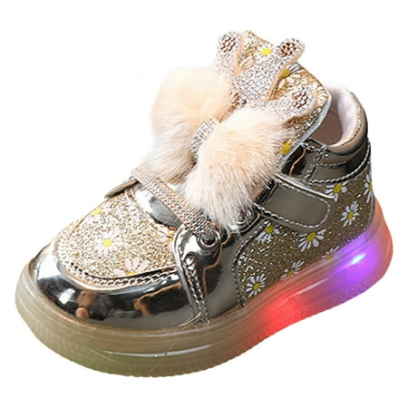 GEWSEY Baby Girl Shoes Girls Sneakers Kids Athletic Shoes Boy Shoes Leisure Shoes Toddler A Tennis Shoes Gold 11.5