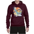 thumbnail image 2 of Wild Bobby, Betty Boop Endless Summer Beach the Dog Betty Boop Unisex Hoodie Sweatshirt, Maroon, Small, 2 of 5