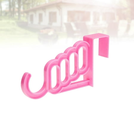 

Over The Door Garment Hanger Hook Multifunctional Door Back No Drilling Hook (Pink)