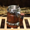thumbnail image 4 of Vaso para beber Dnoifne Viking de resina de acero inoxidable 590 ml, 4 of 6