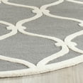thumbnail image 4 of SAFAVIEH Cambridge Raleigh Geometric Wool Area Rug, Dark Gray/Ivory, 8' x 8' Round, 4 of 9