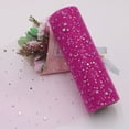 thumbnail image 2 of Gauzy Birthday Wedding Decoration Crafts 10 Yards 15cm Tulle Fabric Glitter Sequin Tulle Roll Organza Laser Gauze ROSE RED, 2 of 8