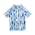 thumbnail image 2 of Baby Swimsuit Kids Boys Cartoon Shark Print One Piece Swimsuits Boys Bathing Suit Blue 18-24 Months, 2 of 9