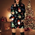 thumbnail image 2 of Tanghaowl Women's Sweatshirt Christmas Print Long Hoodie Casual Hoodie Dress for Holiday Comfort and Style Black L, 2 of 6