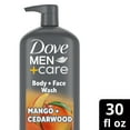 thumbnail image 5 of Dove Men+Care Nourishing Face & Body Wash for Men, Rejuvenating Mango + Cedarwood, 30 oz, 5 of 7