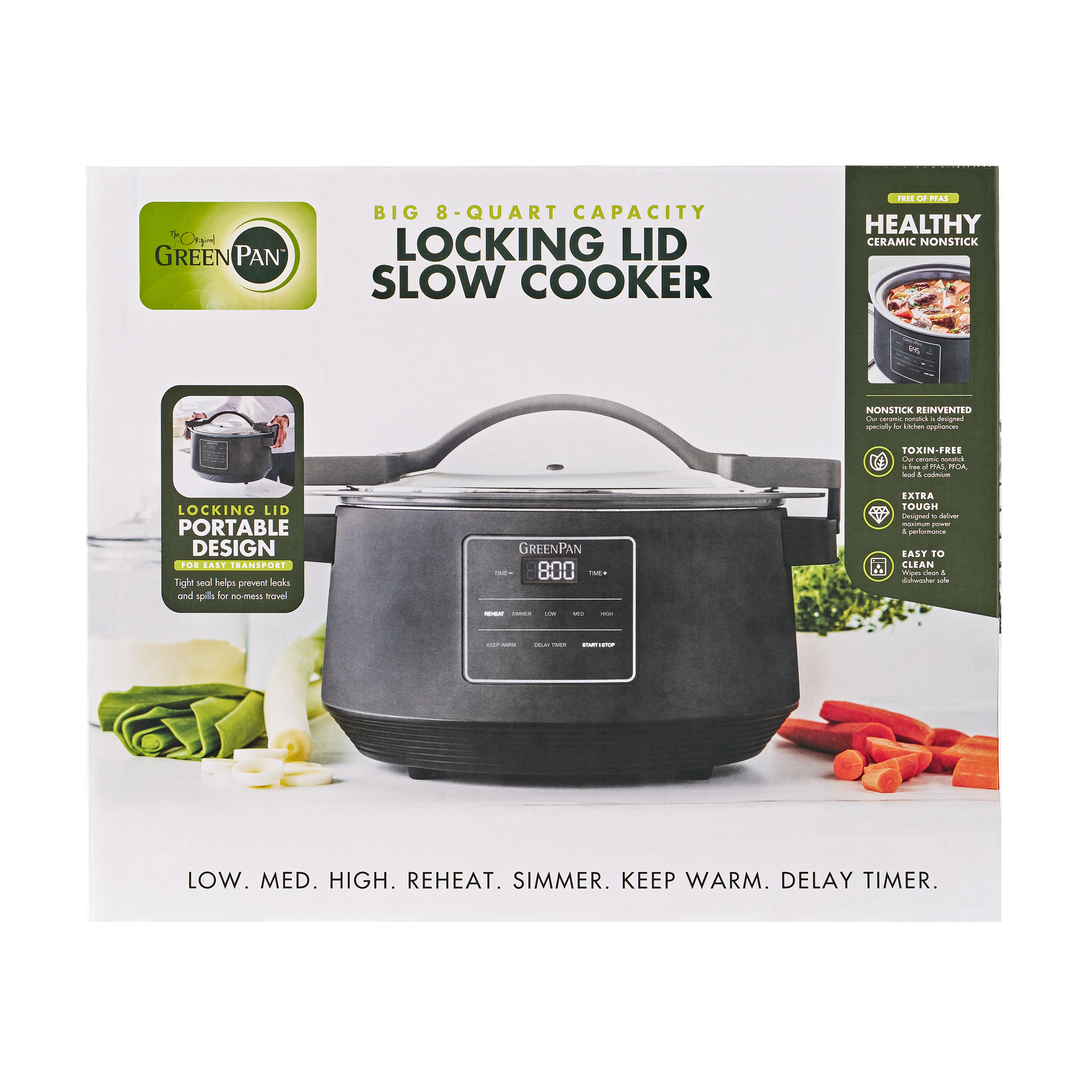 GreenPan 8 Qt Locking Lid Slow Cooker photo 7