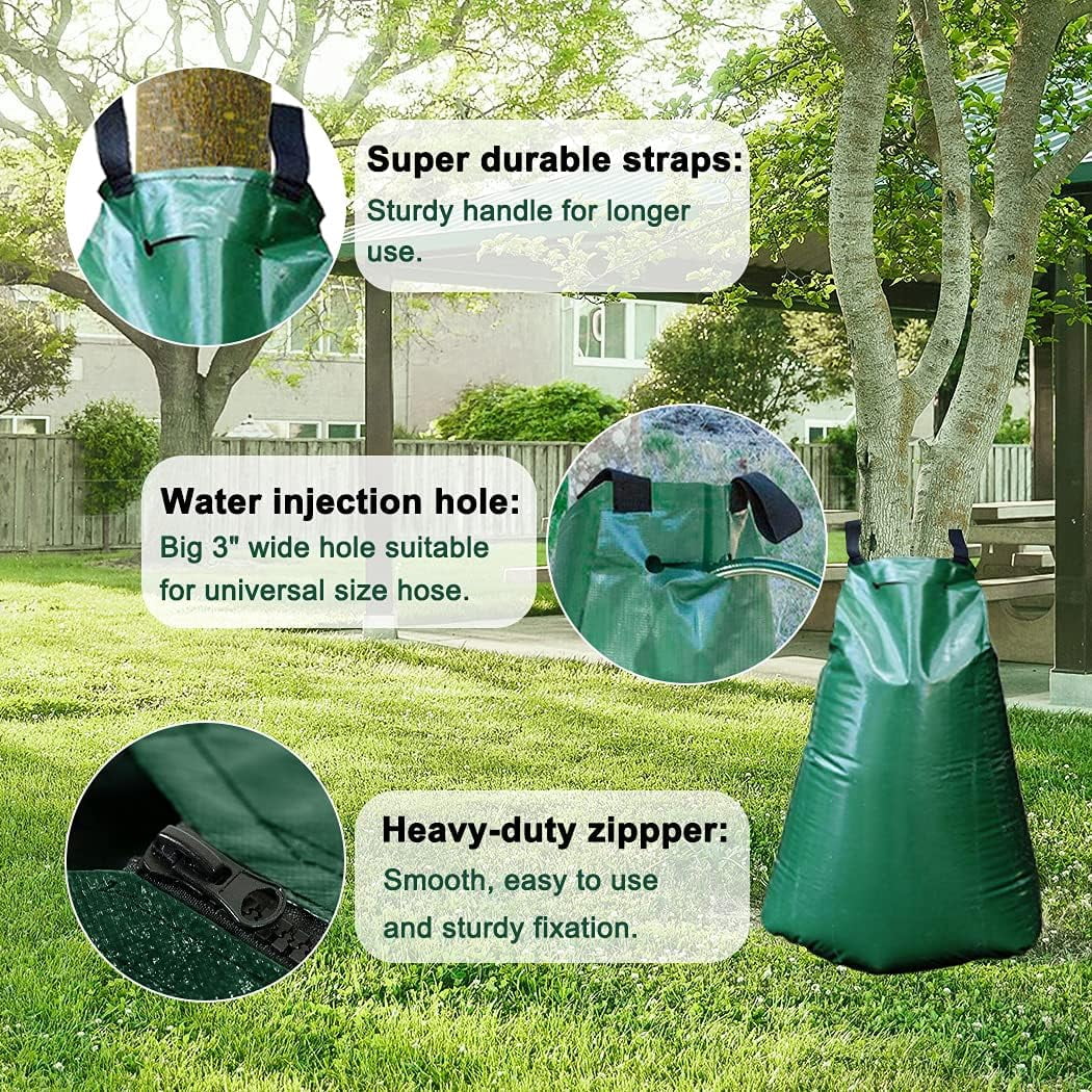 20 Gallon Tree Watering Bags, Reusable, Heavy Duty and Slow Release Gator Bags for Trees, Premium PVC Plant Drip Irrigation Bags,5-8 Hours Releasing Time