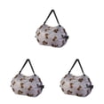 thumbnail image 3 of Guardoinrt Sacs de Rangement Pliables Peu Encombrants Articles Organisés en Déplacement Sac de Courses pour Voyage Sac de Plage en Polyester Sac à Main Réutilisable Chiot Brun 3Ensemble, 3 of 6