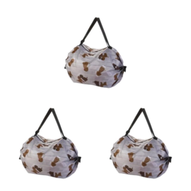 Decodeary Sac de Rangement Sûr et Organisé Sac de Plage Sac à Main Chiot Brun 3Set