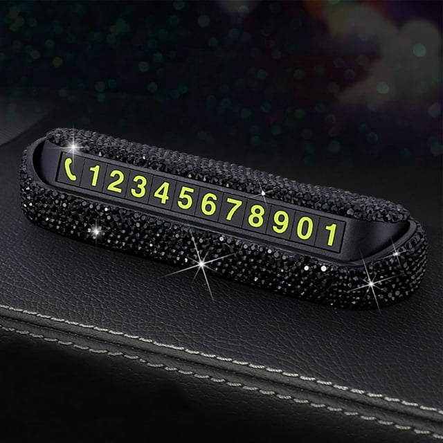 EIMELI Phone Number Card Hideable Sun-resistant Compact Hidden Rhinestone Number Card for Business Gifts