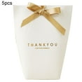 thumbnail image 1 of HEVIRGO 5Pcs Folding Paper Bags Ribbon Box Thank You Wedding Party Gift Sweets Holder, 1 of 10