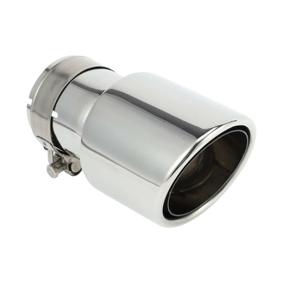 Unique Bargains 1 Set Double Wall Exhaust Tip 2.5" Inlet 3.5" Outlet Stainless Steel Silver Tone