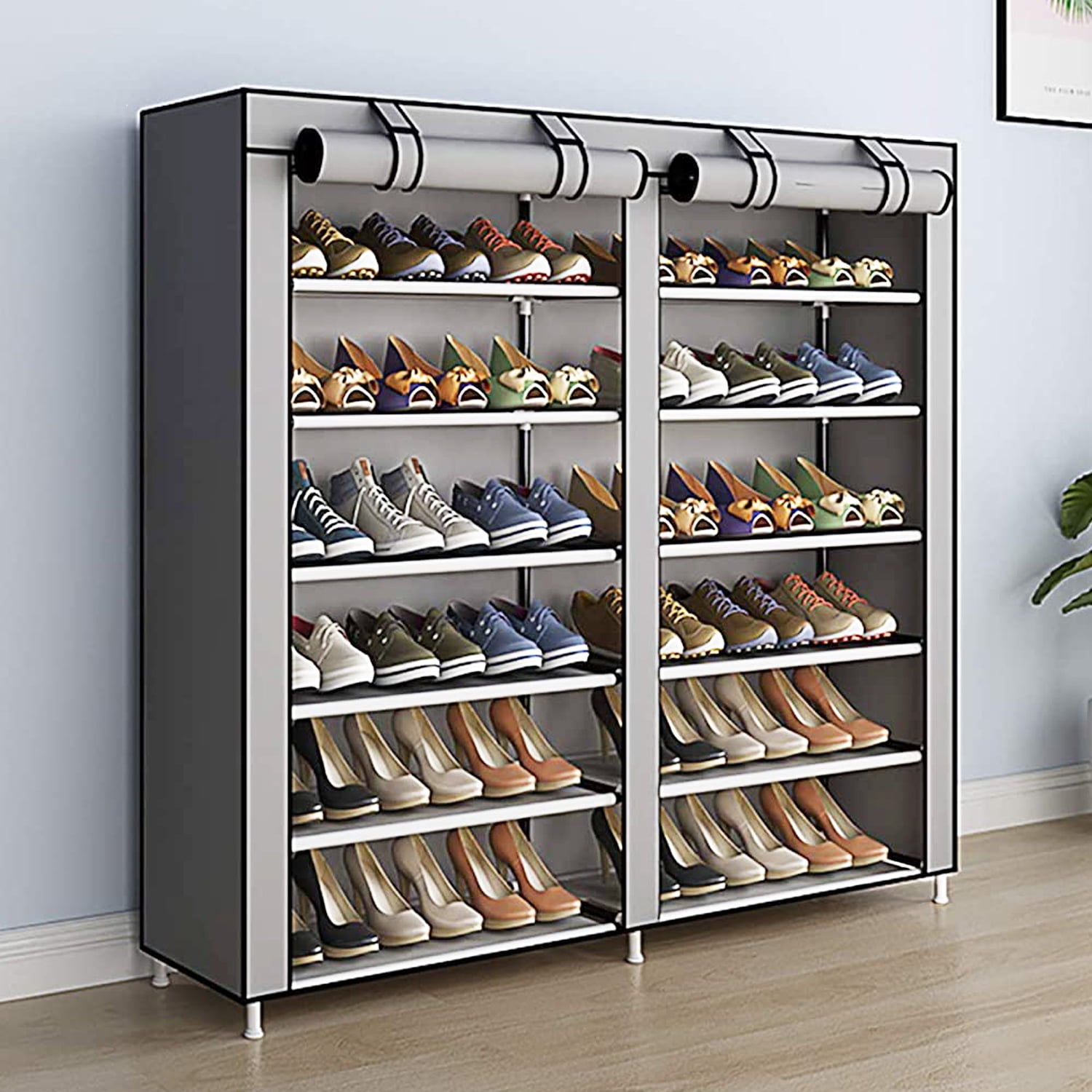 UWR-Nite Shoe Rack, 7-Tier Fabric Shoe Storage Cabinet with Dustproof ...