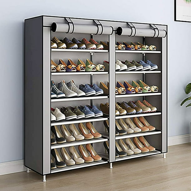 UWRNite Shoe Rack, 7Tier Fabric Shoe Storage with Dustproof