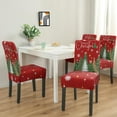 thumbnail image 4 of Christmas Chair Covers Set of 4,Xmas Tree Dining Chair Slipcovers,Elastic Removable Washable Dining Parsons Chair Protectors,Christmas Decor for Home Red, 4 of 6