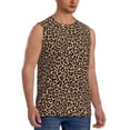 thumbnail image 2 of Balery Brown Leopard Camisetas sin mangas para hombre, absorbe la humedad y protege contra el mal olor.-XX-Large, 2 of 7