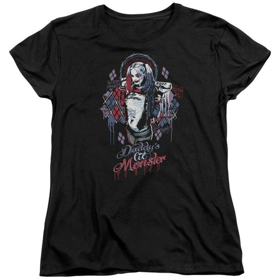 Suicide Squad Bad Girl Women's T Shirt (Small) Black