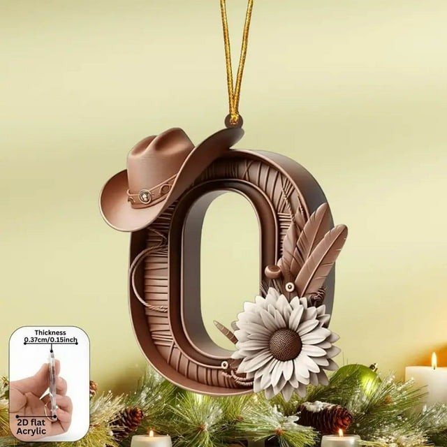 Adorno Colgante para Árbol de Navidad con 26 Letras | Adornos Navideños Acrílicos para Hacer Tú Mismo | Decoración Colgante para Árbol de Navidad | Tamaño: 8 Cm | Paquete de 26