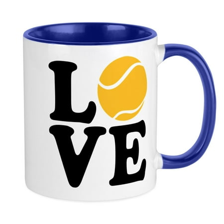 

CafePress - Tennis Love Mug - Ceramic Coffee Tea Novelty Mug Cup 11 oz