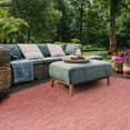 thumbnail image 4 of SAFAVIEH Courtyard Wayra Solid Indoor/Outdoor Area Rug, Red/Red, 6'7" x 6'7" Square, 4 of 8