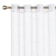 thumbnail image 3 of Cortinas Deconovo blancas transparentes con diseño de estrellas y bolsillo para barra para sala de estar, 132 x 213 cm, 2 paneles con diseño de estrellas rosas, 3 of 5