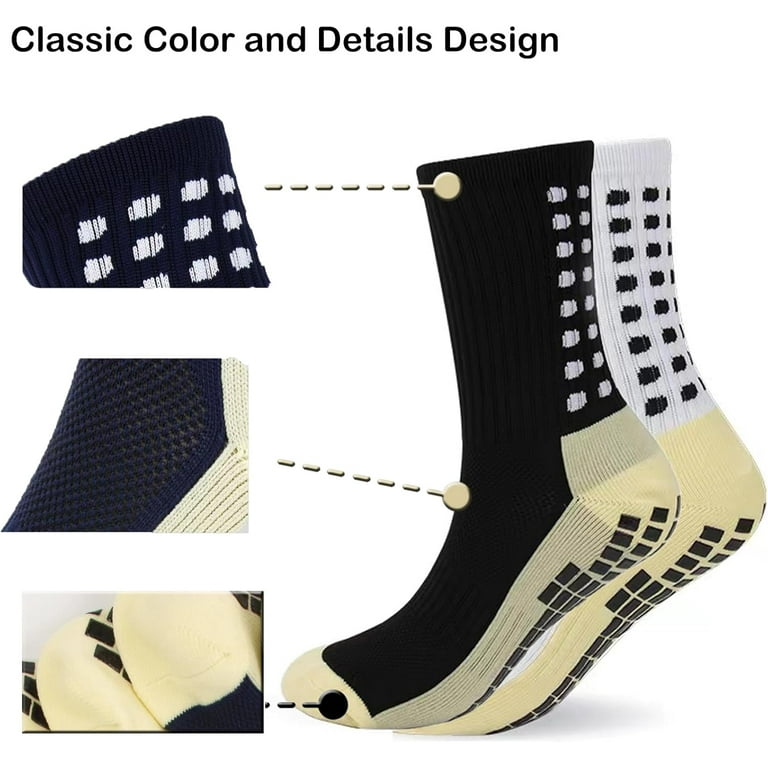 Anti Slip Athletic Grip Socks Grip Soccer Socks with Grippers Stretch Athletic Socks for Sports Walmart