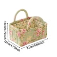 thumbnail image 3 of Quilted Floral Fabric Storage Basket, Decorative Organizer Bin with Handles, Vintage Print Basket for Home, Closet & Laundry, 3 of 6