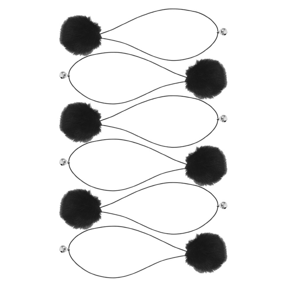 OUNONA 6-Piece Cat Tree Replacement Hanging Toys with Bell Soft Plush Cat Exercise Toys for Indoor Play
