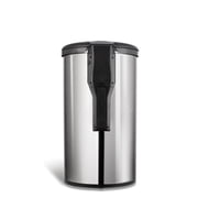 Ninestars Toe Touch Automatic Trash Can, 11.9 Gallon Stainless Steel, Foot Sensor Garbage Bin with Soft Close Lid, Silver
