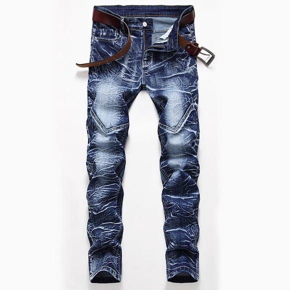 Jeans for Men 2023 Classic Moto Jeans New Fashion Have Pockets Button Zipper Personality Denim Trend Jeans Mens' Judy Blue Jeans on Clearance