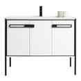 thumbnail image 2 of Fine Fixtures  Oakville Bathroom Vanity  with White Ceramic Sink White Matte - Black Hardware 42 Inch, 2 of 8
