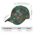 thumbnail image 2 of Fotbe red and green bow tie Pattern Baseball Cap, Adjustable Snapback Hats, Outdoor Baseball Hat for Men and Women Cotton Soft, 2 of 6