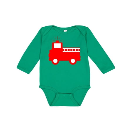 

Inktastic Cute Red Firetruck Gift Baby Boy or Baby Girl Long Sleeve Bodysuit
