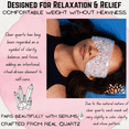 thumbnail image 5 of Clear Quartz Crystal Eye Mask – Natural Stone Eye & Face Mask for De-Puffing, Relaxation, Facial Tension Relief, Cooling Natural Stone Self-Care Ritual by This Hippie Girl, 5 of 7