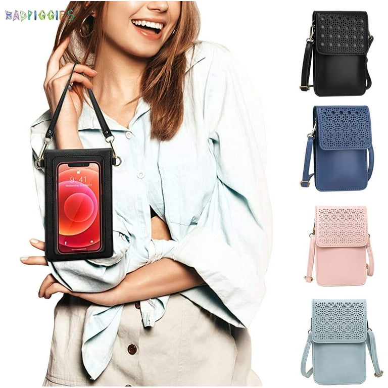 Purse with clear pocket for phone hotsell