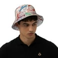 thumbnail image 2 of Balery Passport Stamp Sun Hats for Men Women Bucket Hat UPF 50+ Buckey Hat Boonie Hat Foldable UV Protection Hiking Beach Fishing Summer, 2 of 9