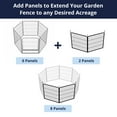 thumbnail image 4 of SunsGrove Decorative Garden Fence 32 in(H) x 4.5 ft(L) 2 Panels, Heavy Duty Metal Animal Barrier Fence, No Dig Fence for Dogs, Rabbit Fence for Garden, Black, 4 of 10