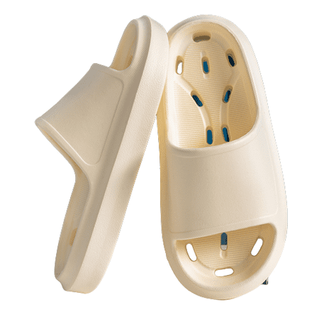 

ONTNO Men s Shower Quick Dry Non-Slip Cloud Slides Hollowed Out Comfortable Women s Home Beige