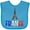 Turquoise, variant on Inktastic France Eiffel Tower Flag in Text Boys or Girls Baby Bib