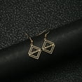 thumbnail image 4 of Name Custom Earring Stainless steel Women Personalized Earrings Creative Geometric Square Hollow English Name Customized Earrings A Pair, 4 of 5